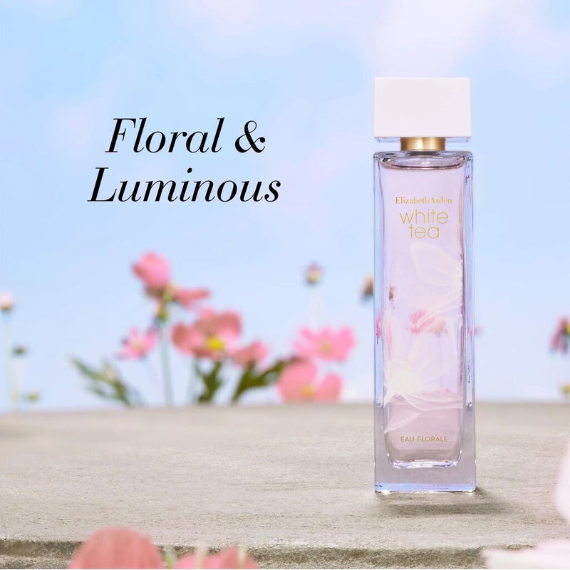 Elizabeth Arden White Tea Wild Rose Eau De Toilette For Women - Floral Luxury Fragrance 100ml