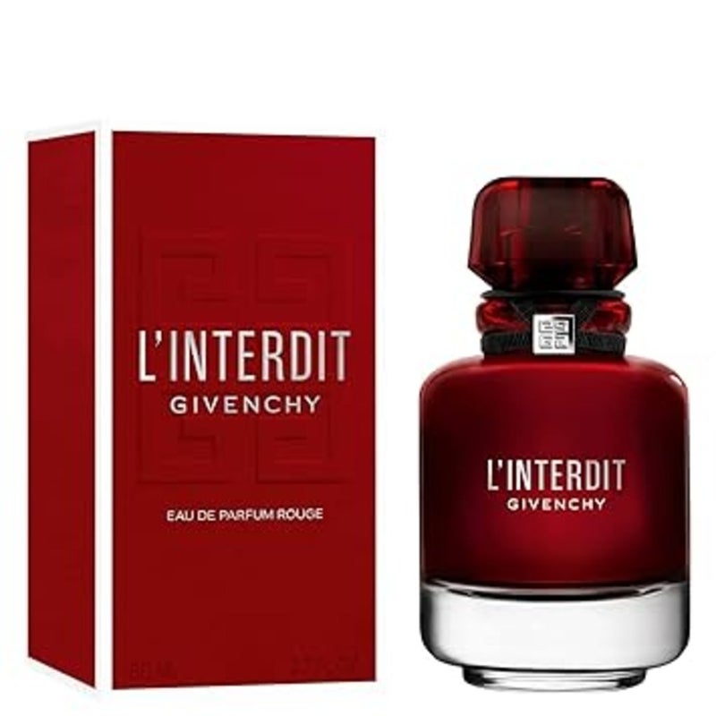 Givenchy L'Interdit Rouge Eau De Parfum For Women - Floral Fragrance 80ml 