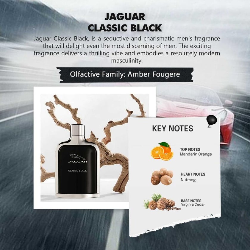 Jaguar Classic Black Eau De Toilette For Men 100ml