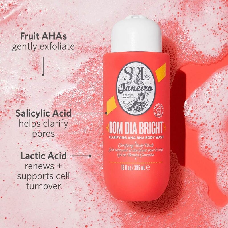 Sol De Janeiro Bom Dia Bright Cheirosa 40 Fragranced Exfoliating Body Wash With AHA & BHA 385ml 