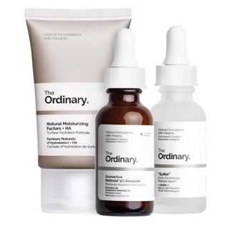 The Ordinary No Brainer Set - NMF + HA Cream, Retinoid 2% emulsion & Buffet Serum 