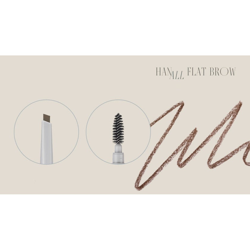 Rom&nd Han All Flat Brow Eyebrow Pencil, Shade - W1 Gentle Brown 0.17g