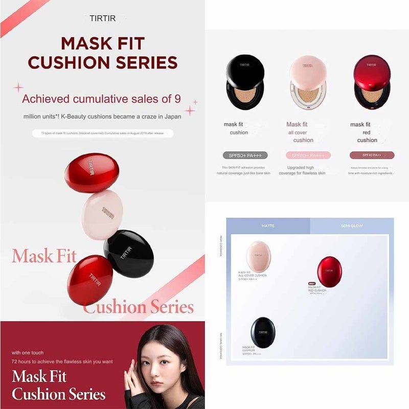 Tirtir Mask Fit Cushion Foundation SPF 50+ PA+++ - 17C Porcelain 18g