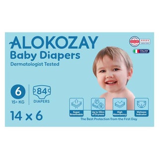 Alokozay Baby Diapers, Size 6, 15+ Kg, Pack of 14’s