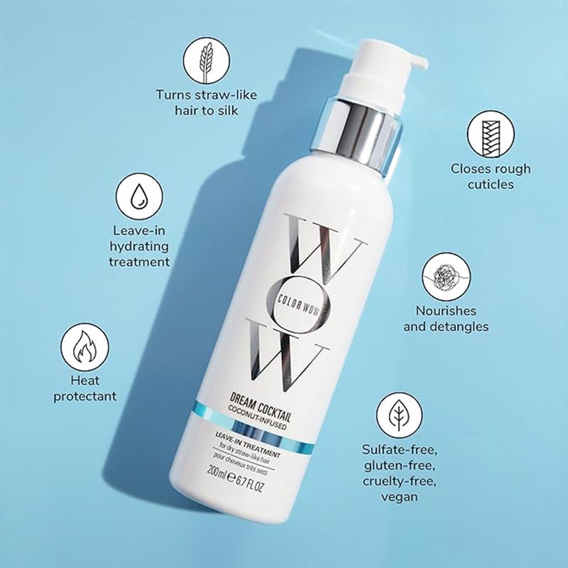 Color Wow Dream Cocktail Coconut Infused Leave In Hair Smoothing Treatment 200ml