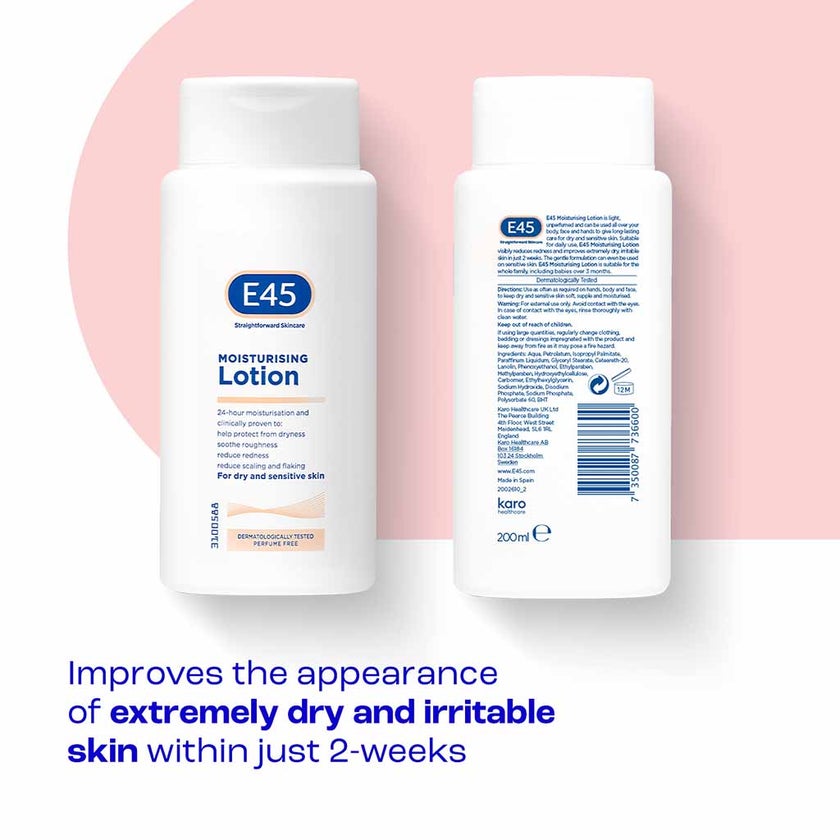 E45 Moisturizing Body Lotion For Dry, Sensitive Skin 200ml