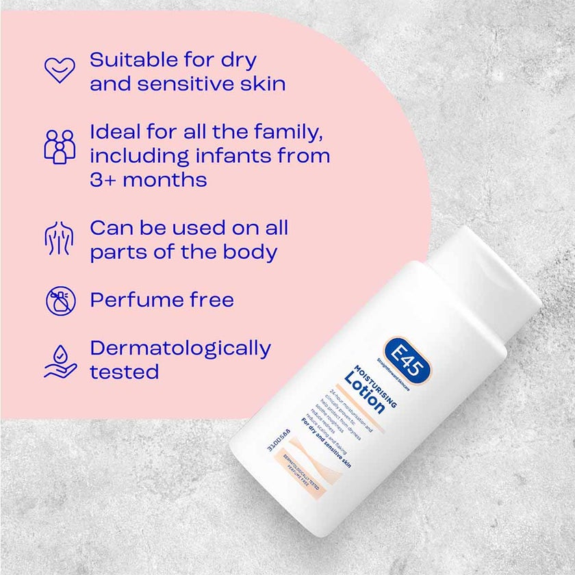 E45 Moisturizing Body Lotion For Dry, Sensitive Skin 200ml