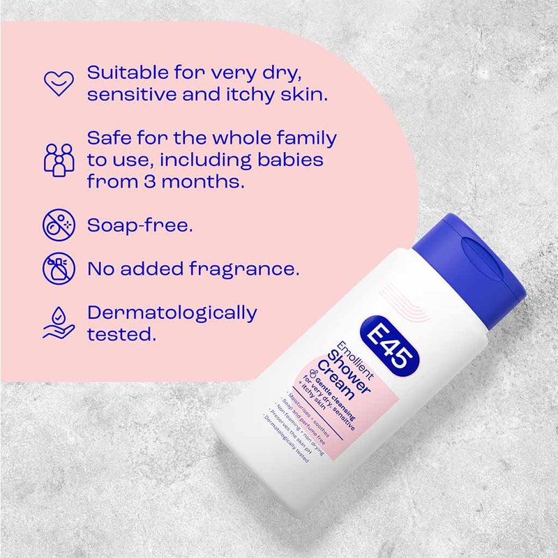 E45 Emollient Body Shower Cream 200ml