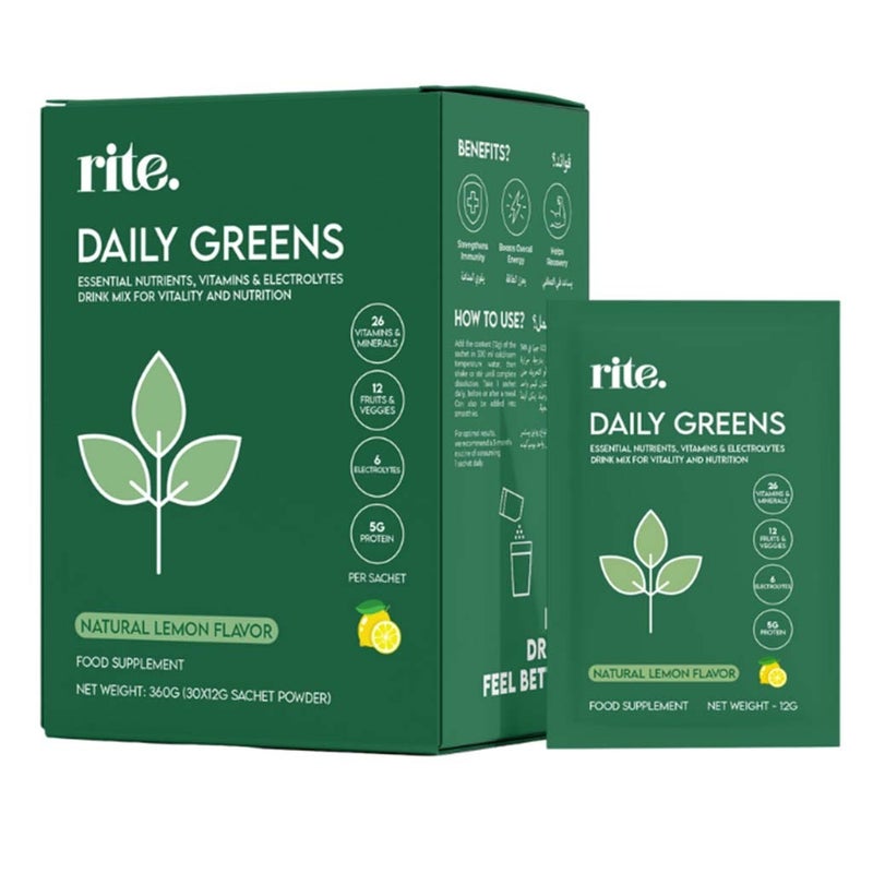 Rite Daily Greens Health Drink Mix 12g, Pack of 15's
