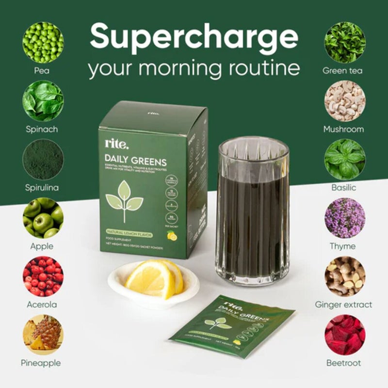 Rite Daily Greens Health Drink Mix 12g, Pack of 15's