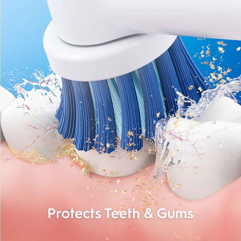 Oral B Vitality 100 Cross Action Electric Rechargeable Toothbrush D100.413.1 - Black & White, TWIN PACK