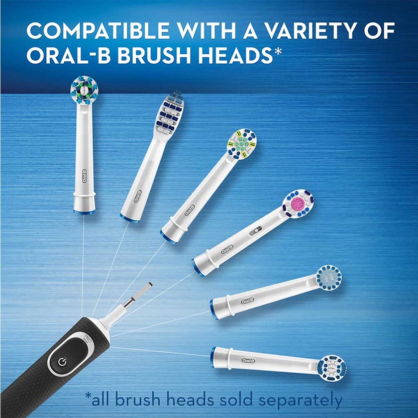 Oral B Vitality 100 Cross Action Electric Rechargeable Toothbrush D100.413.1 - Black & White, TWIN PACK