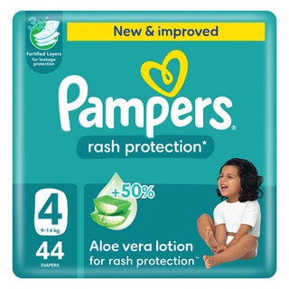 Pampers Rash Protection Size 4, 9-14kg Baby Diapers, Pack of 44's