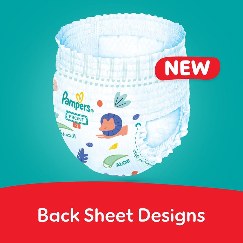 Pampers Rash Protection Size 4, 9-14kg Baby Diaper Pants, Pack of 112's