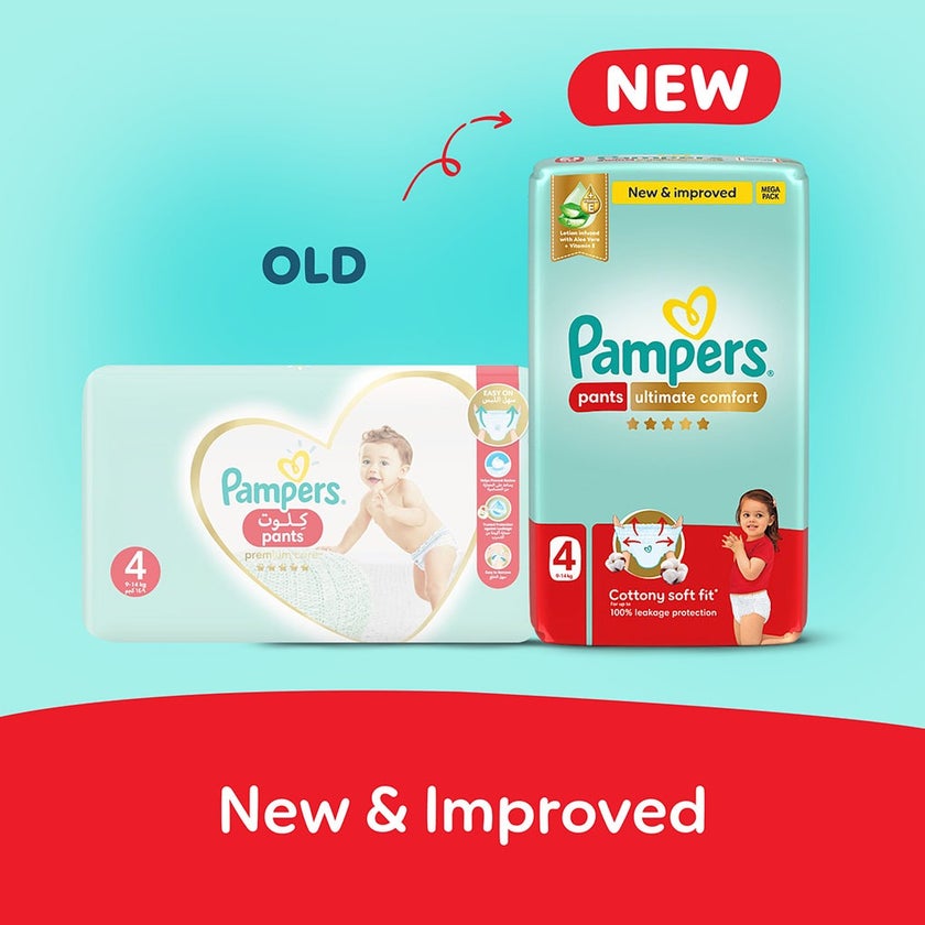 Pampers Ultimate Comfort Size 4, 9-14kg Baby Diaper Pants, Pack of 50's