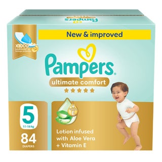 Pampers Ultimate Comfort Size 5, 11-16kg Baby Diapers, Pack of 84's