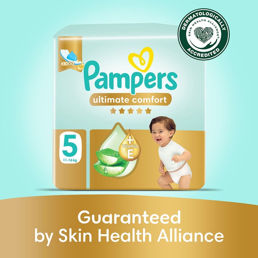 Pampers Ultimate Comfort Size 5, 11-16kg Baby Diapers, Pack of 84's