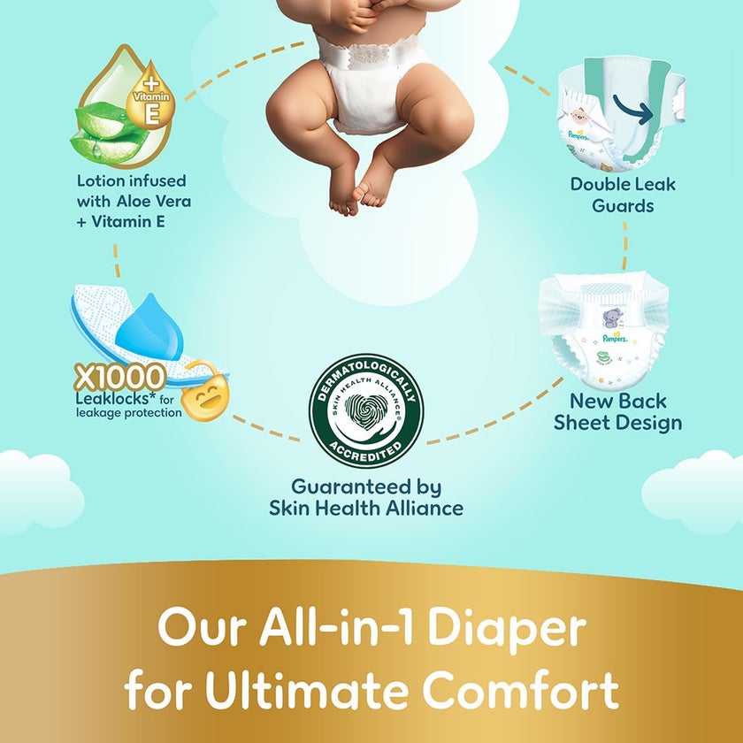 Pampers Ultimate Comfort Size 5, 11-16kg Baby Diapers, Pack of 84's