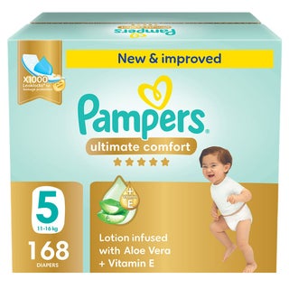 Pampers Ultimate Comfort Size 5, 11-16kg Baby Diapers, Pack of 168's