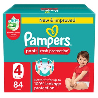 Pampers Rash Protection Size 4, 9-14kg Baby Diaper Pants, Pack of 84's