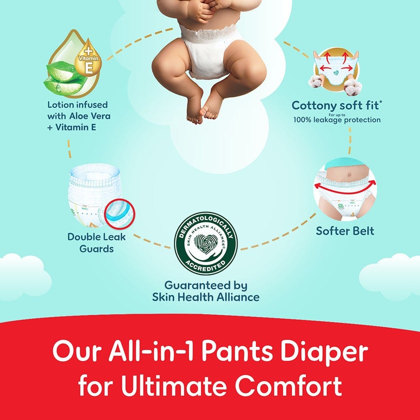 Pampers Ultimate Comfort Size 7, 17+kg Baby Diaper Pants, Pack of 48's