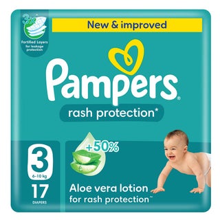 Pampers Rash Protection Size 3, 6-10kg Baby Diapers, Pack of 17's