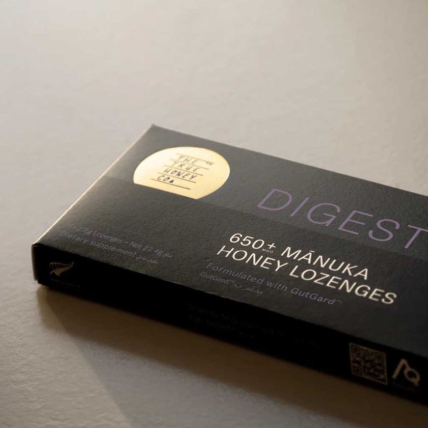 True Honey 650+ MGO Manuka Honey Digest Lozenges 2.4g, Pack of 8's