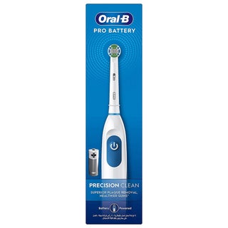 Braun Oral B Pro Battery Precision Clean Electric Toothbrush - White