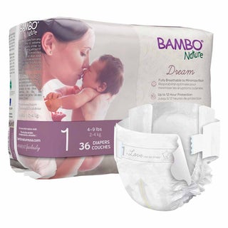 Bambo Nature Dream Size 1, 2-4kg Eco-Friendly Newborn Diapers, Pack of 36's
