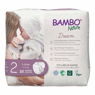 Bambo Nature Dream Size 2, 3-6kg Eco-Friendly Baby Diapers, Pack of 32's