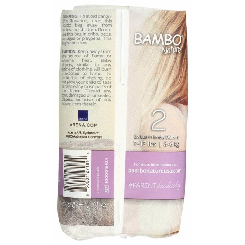 Bambo Nature Dream Size 2, 3-6kg Eco-Friendly Baby Diapers, Pack of 32's