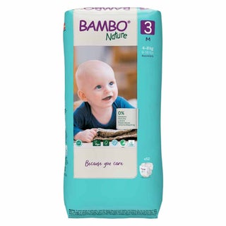 Bambo Nature Size 3, 4-8kg Eco-Friendly Baby Diapers, Pack of 52's