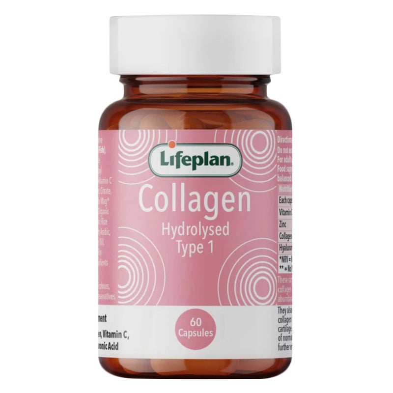 Lifeplan Type 1 Hydrolysed Collagen Capsules, Pack of 60’s
