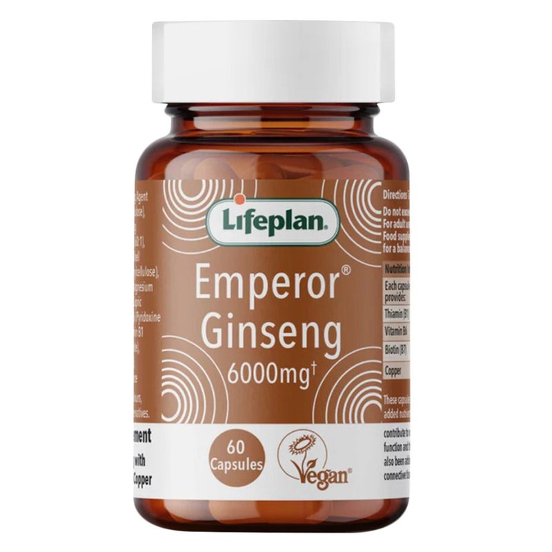 Lifeplan Emperor Ginseng 6000mg Capsules, Pack of 60’s