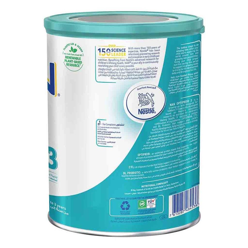 Nestle NAN Optipro Stage 3 Toddlers Milk Formula For 1 To 3 Years 800g, Pack of 2’s
