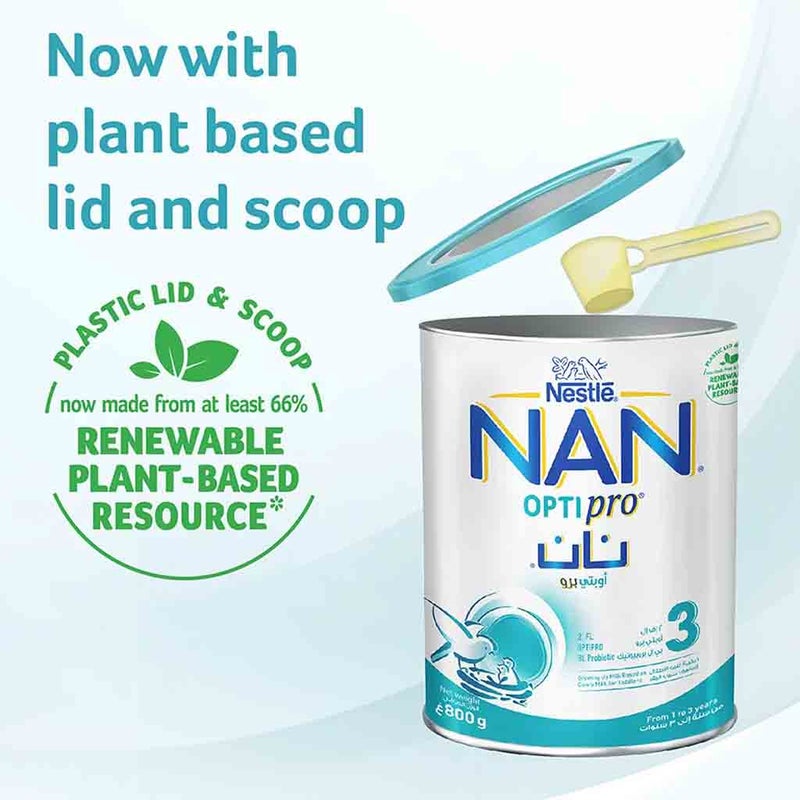 Nestle NAN Optipro Stage 3 Toddlers Milk Formula For 1 To 3 Years 800g, Pack of 2’s