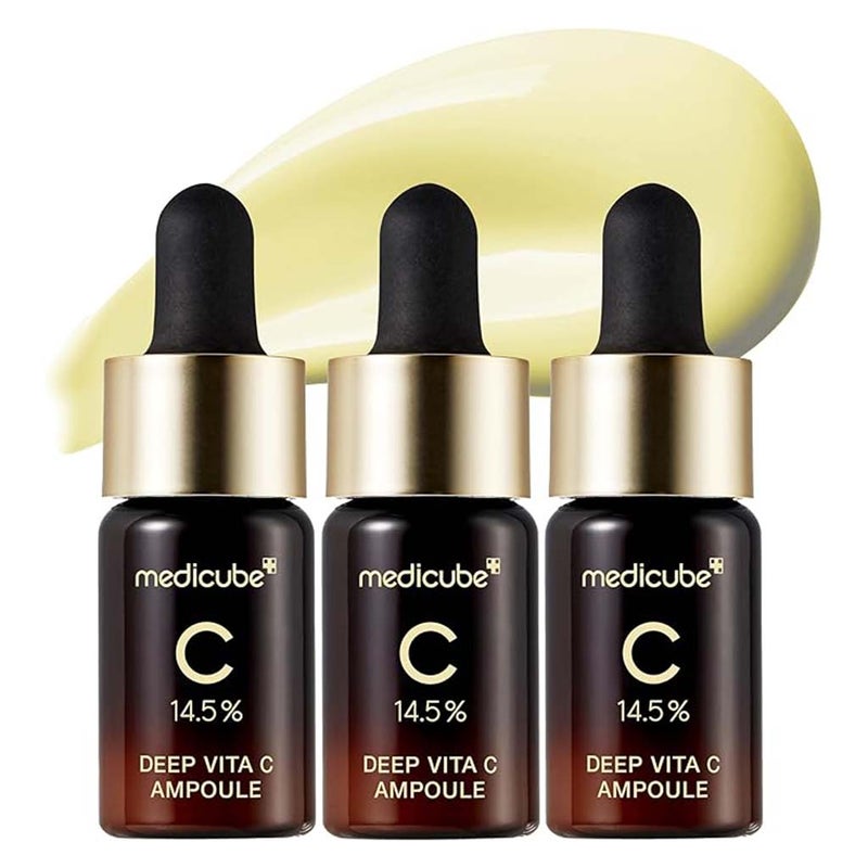 Medicube Deep Vita C 14.5% Ampoule For Skin Brightening 10ml, Pack of 3’s
