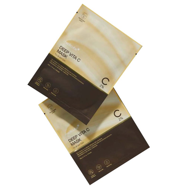 Medicube Deep Vita C 2% Facial Sheet Mask 20g, Pack of 4’s 