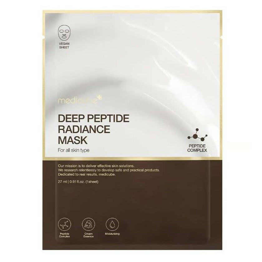 Medicube Deep Peptide Radiance Facial Sheet Mask 27ml, Pack of 4’s