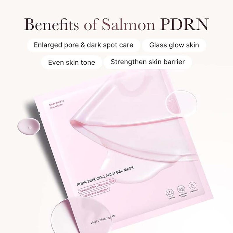 Medicube PDRN Pink Collagen Gel Face Sheet Mask 28g, Pack of 4’s