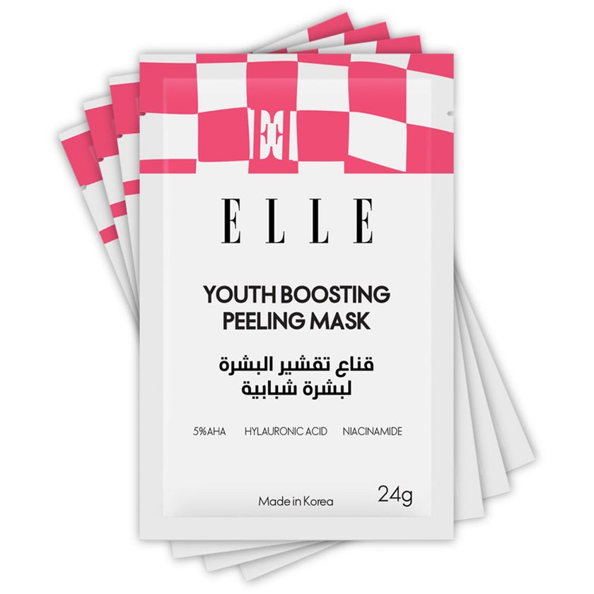 Elle Youth Boosting Peeling Face Sheet Mask 24g, Pack of 4’s