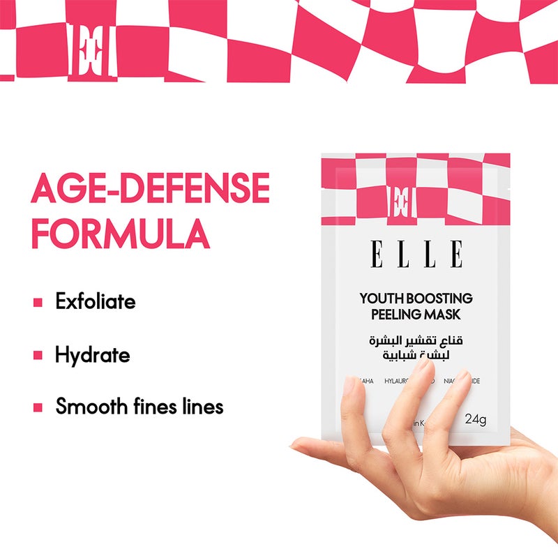 Elle Youth Boosting Peeling Face Sheet Mask 24g, Pack of 4’s