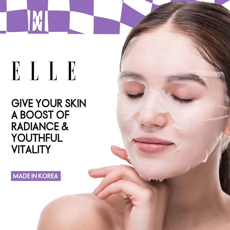 Elle Youth Boosting Serum Face Sheet Mask 24g, Pack of 4’s