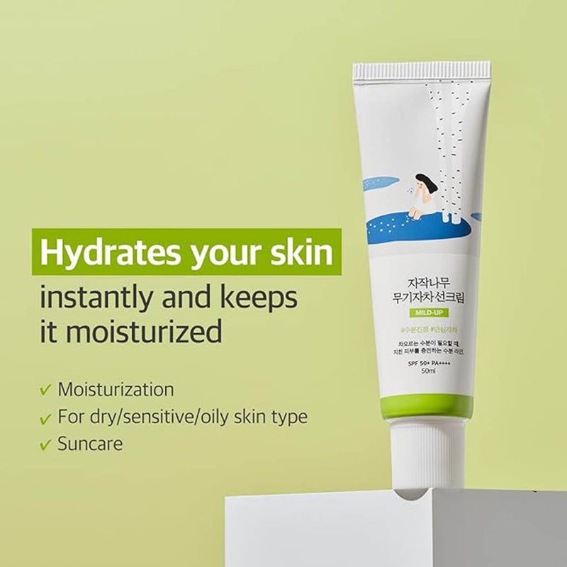 Round Lab Birch SPF50+ & PA ++++ Mild Up Moisturizing Sunscreen 50ml