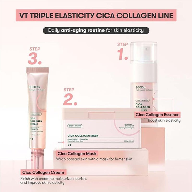 VT Cosmetics 300Da Cica Hyalon & Hydrolyzed Collagen Essence Face Serum 30ml
