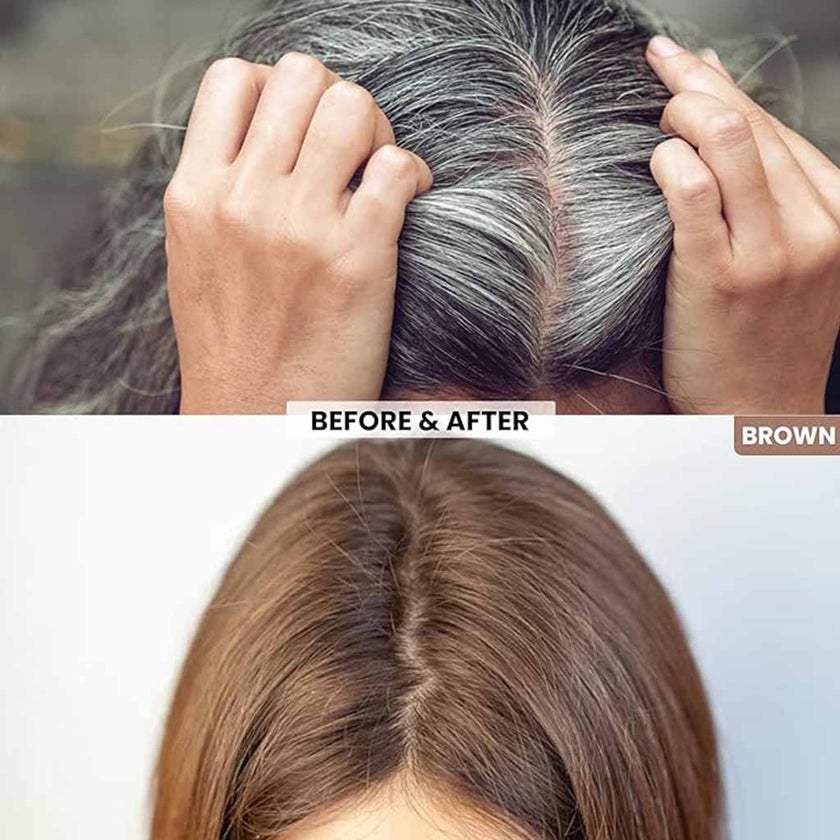 VIP Natural Hair Colour Shampoo Sachet 20ml, Color - Brown 