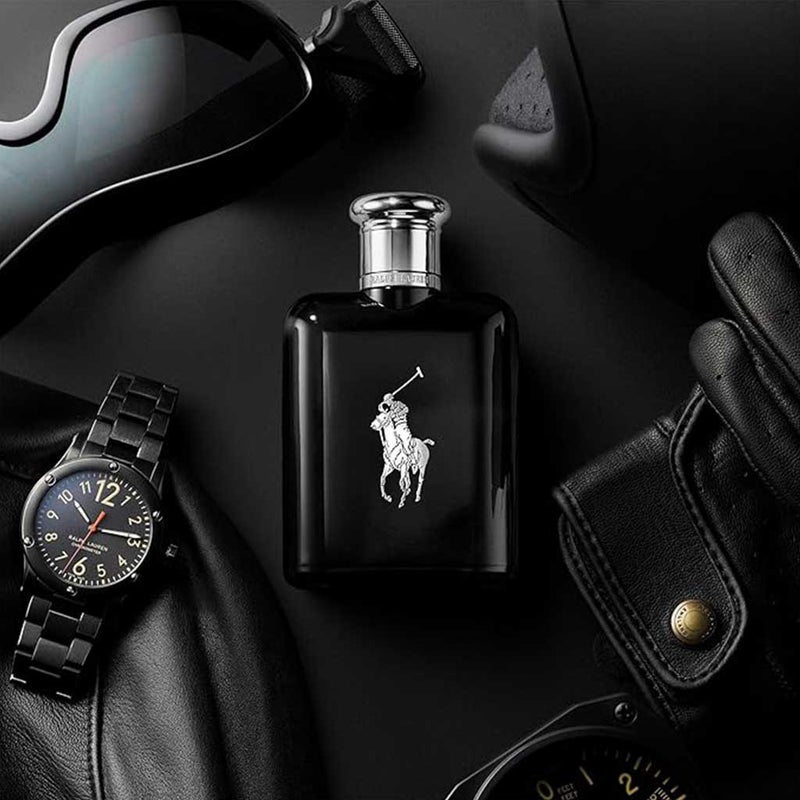 Ralph Lauren Polo Black Eau De Toilette For Men - Woody & Spicy Fragrance 125ml