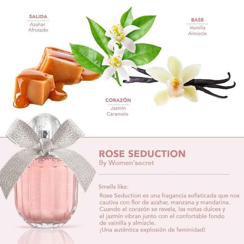 Women'secret Rose Seduction Eau De Parfum For Women 100ml 