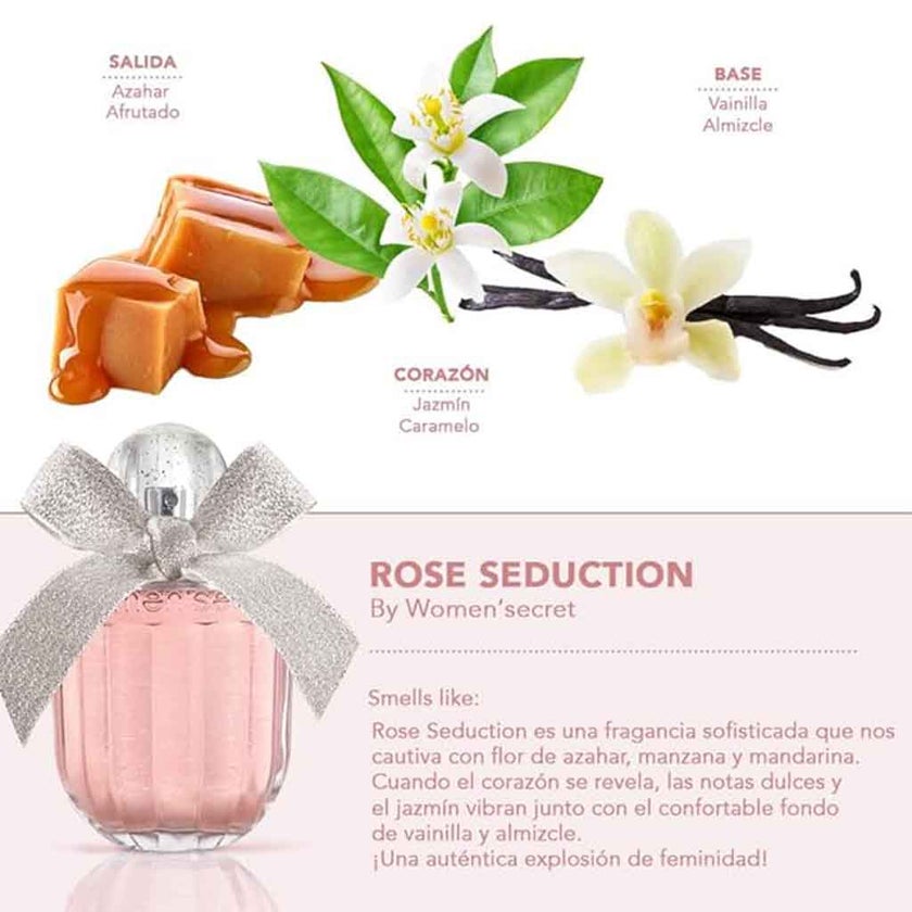 Women'secret Rose Seduction Eau De Parfum For Women 100ml 