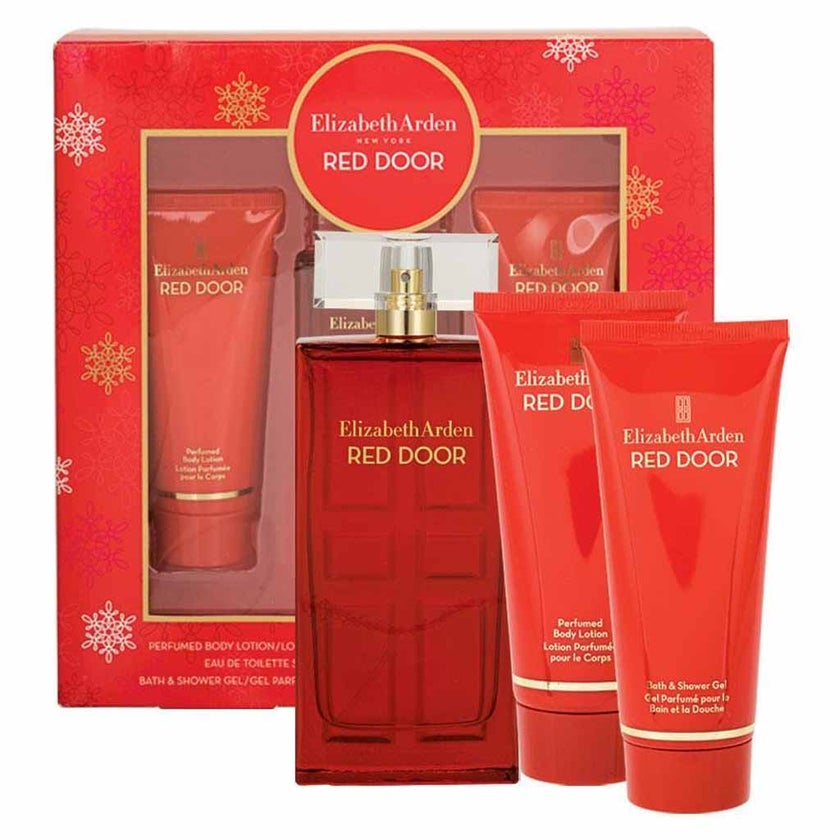 Elizabeth Arden Red Door Gift Set For Women - Pack of Elizabeth Arden Red Door EDT 100ml + Red Door Body Lotion 100ml + Red Door Travel Size EDT 5ml 